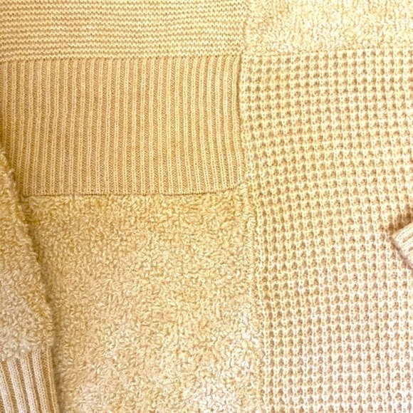 DesignHistory Multi Textured Wool blend Sweater Womens L Crop Patchwork Simple - Picture 6 of 10